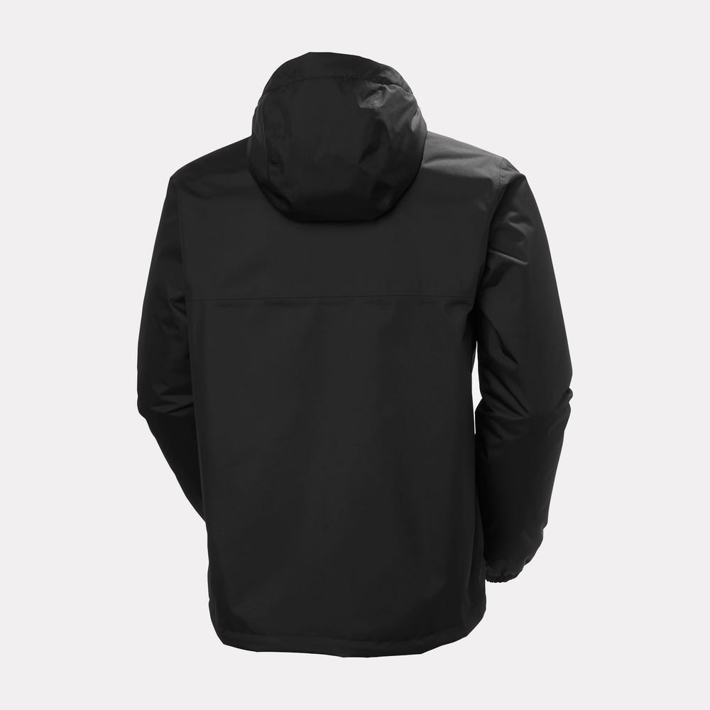 Men's Waterproof Fleece-Lined Jacket - Black