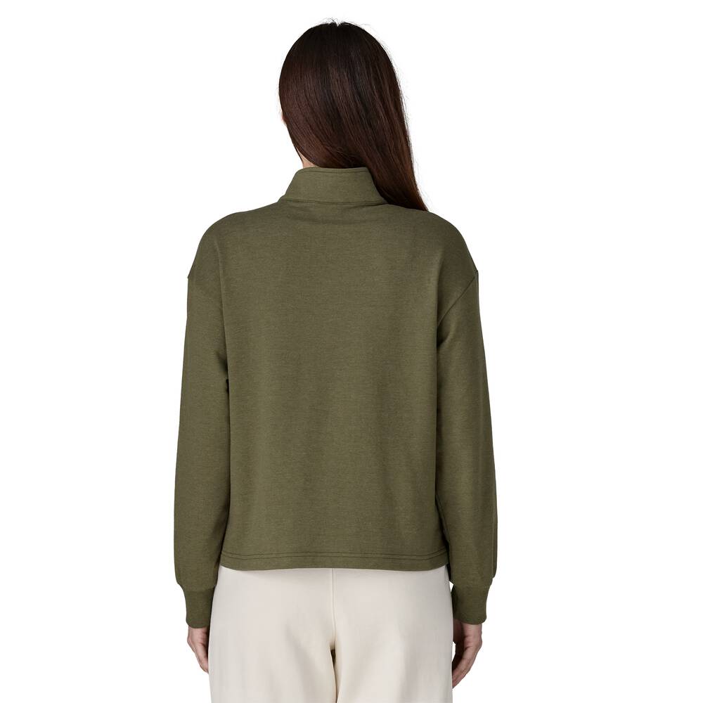 Women's Quarter-Zip Terry Pullover - Brown