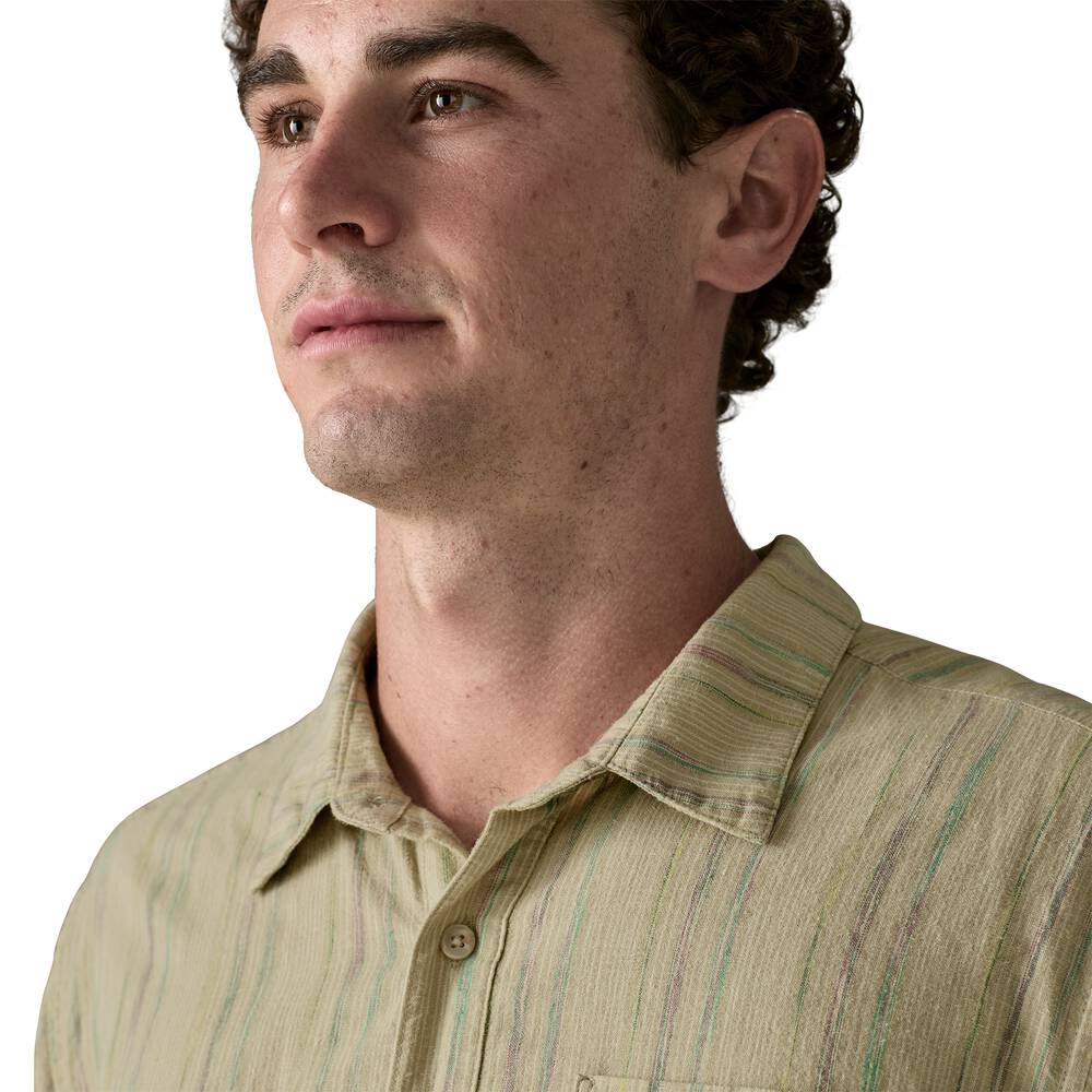 Men's Hemp Cotton Button-Up Shirt - Stone