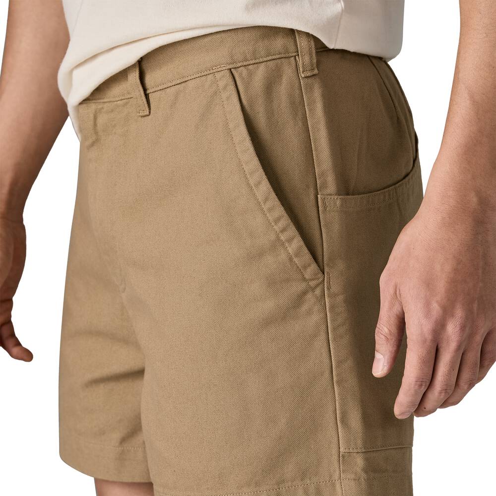 Men's Cotton Canvas Shorts, 5-Inch - Khaki