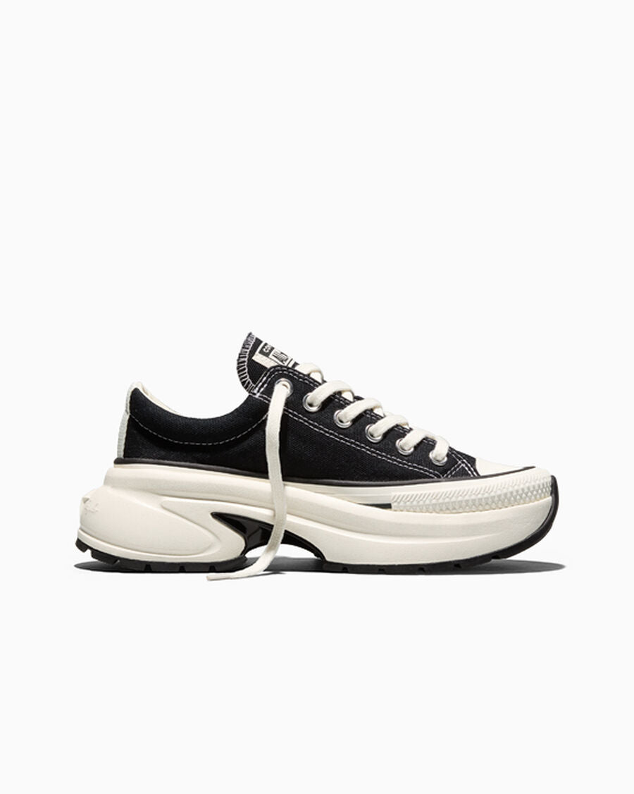 Canvas Platform Low Top Sneaker - Black - Black/Egret/Black