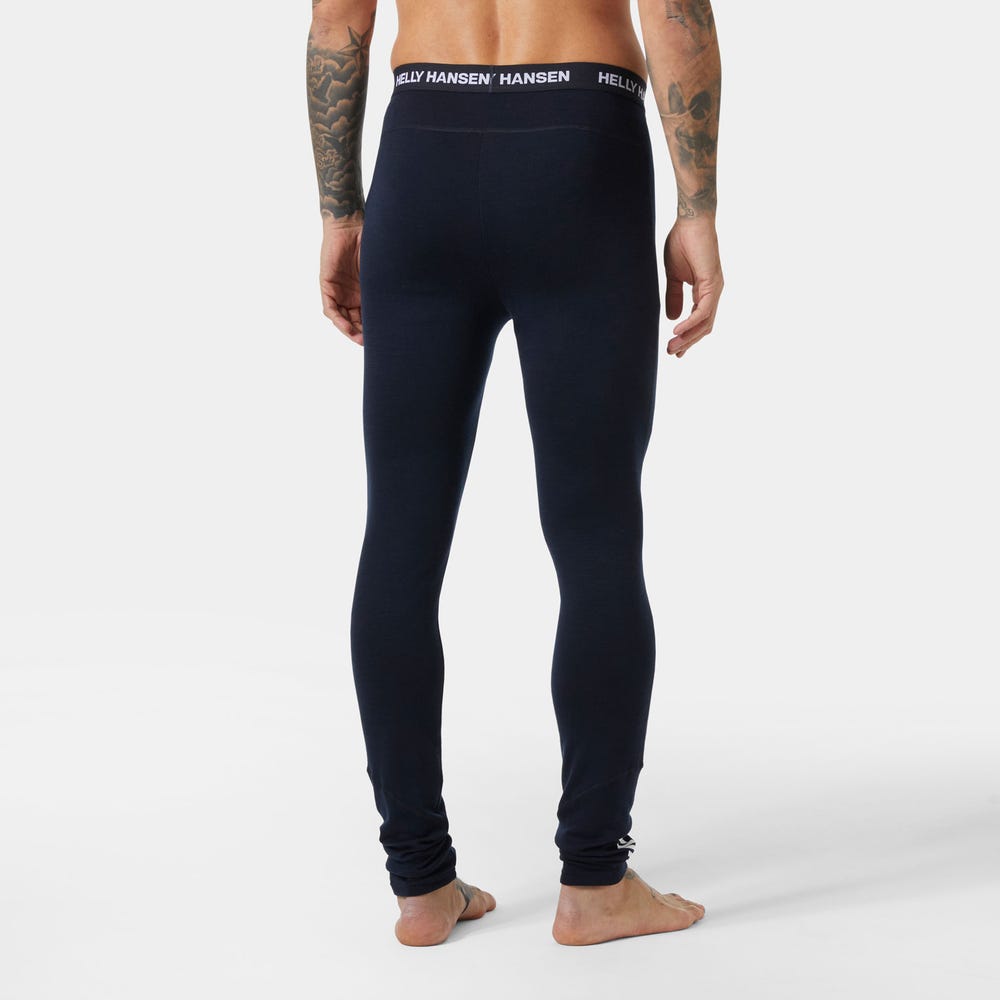 Men's Merino Wool Base Layer Pants - Blue