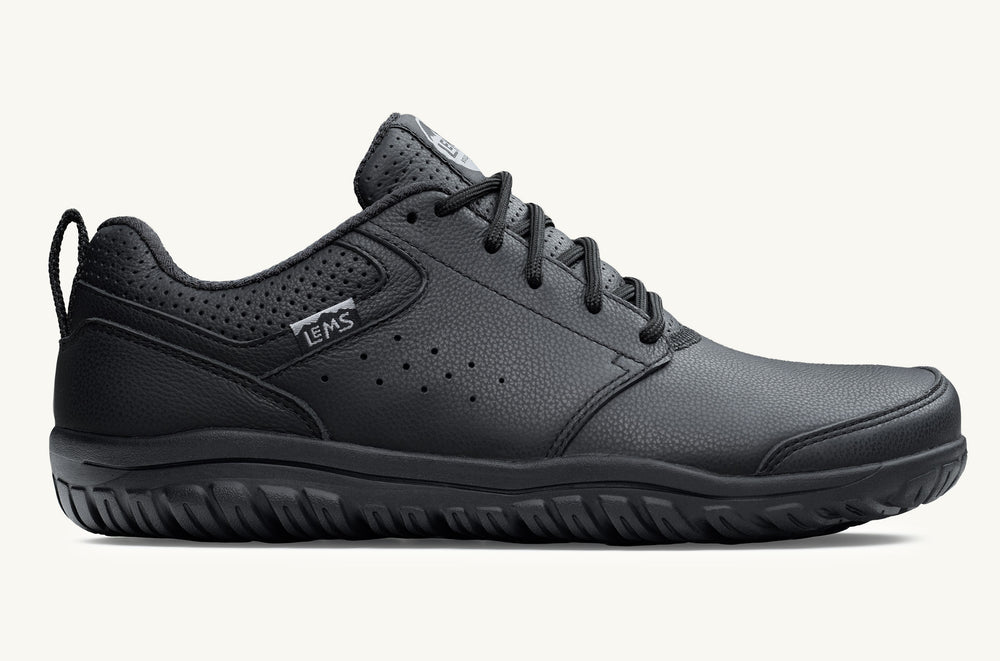 Women's Leather Zero-Drop Sneaker - Ebony