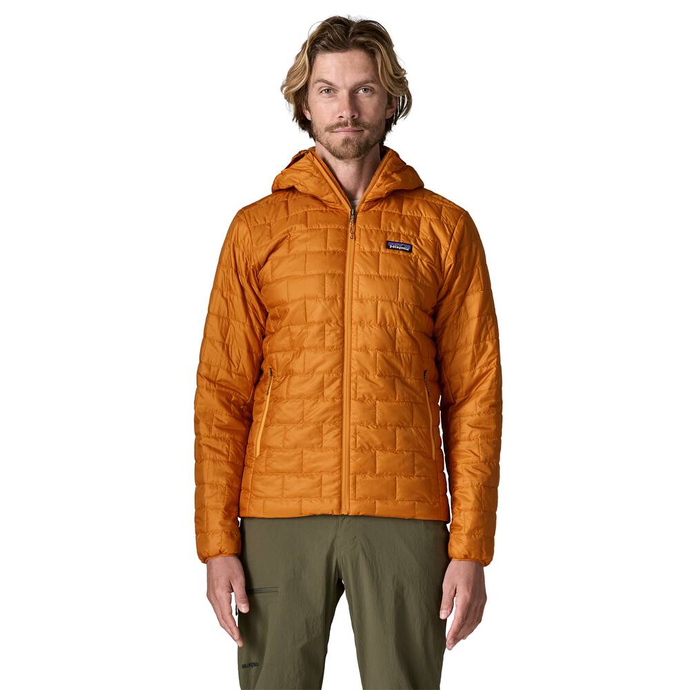 Men's Insulated Hooded Jacket - Brown