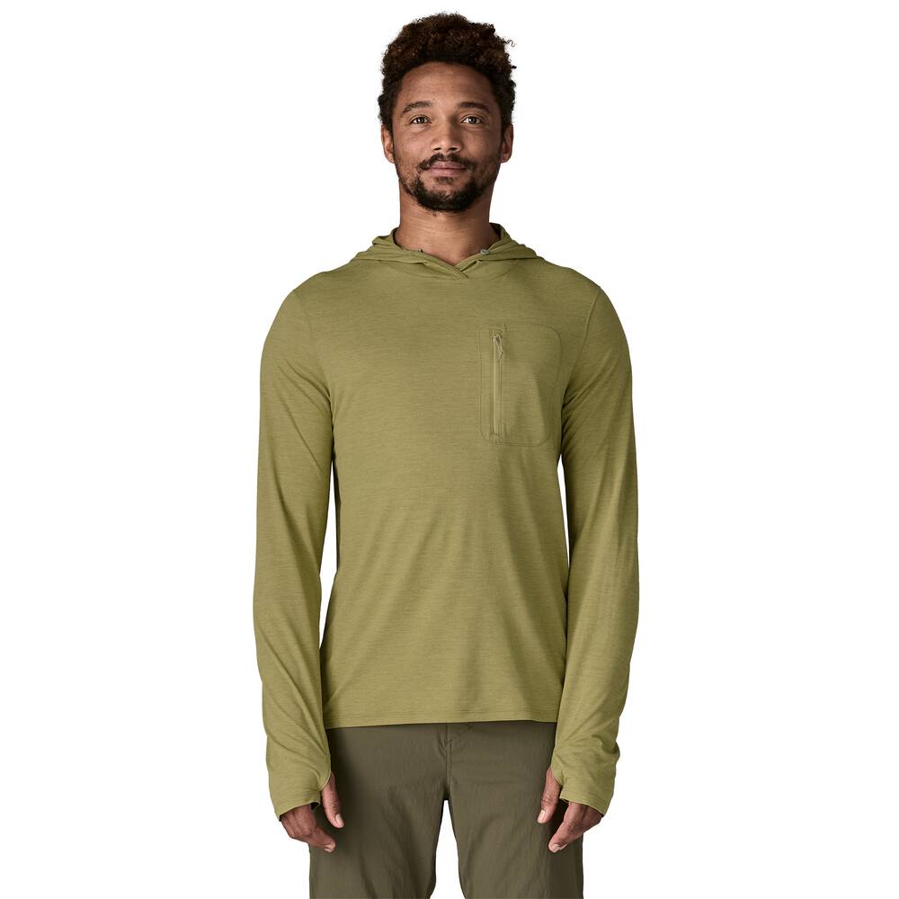 Men's UPF 40+ Sun Hooded Shirt - Aqua