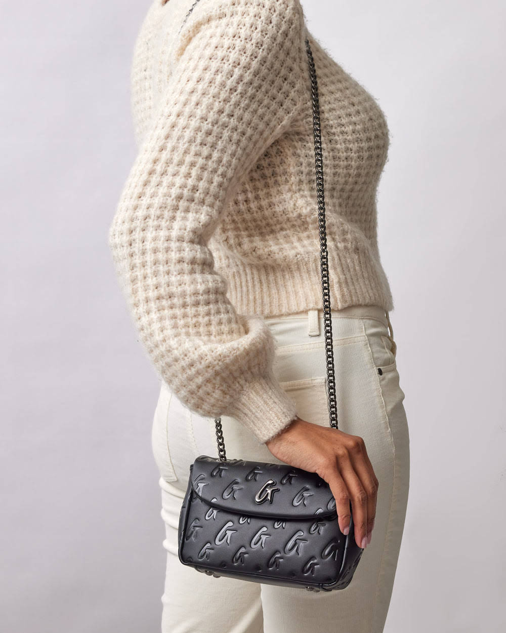Mini Chain Strap Flap Bag - Black