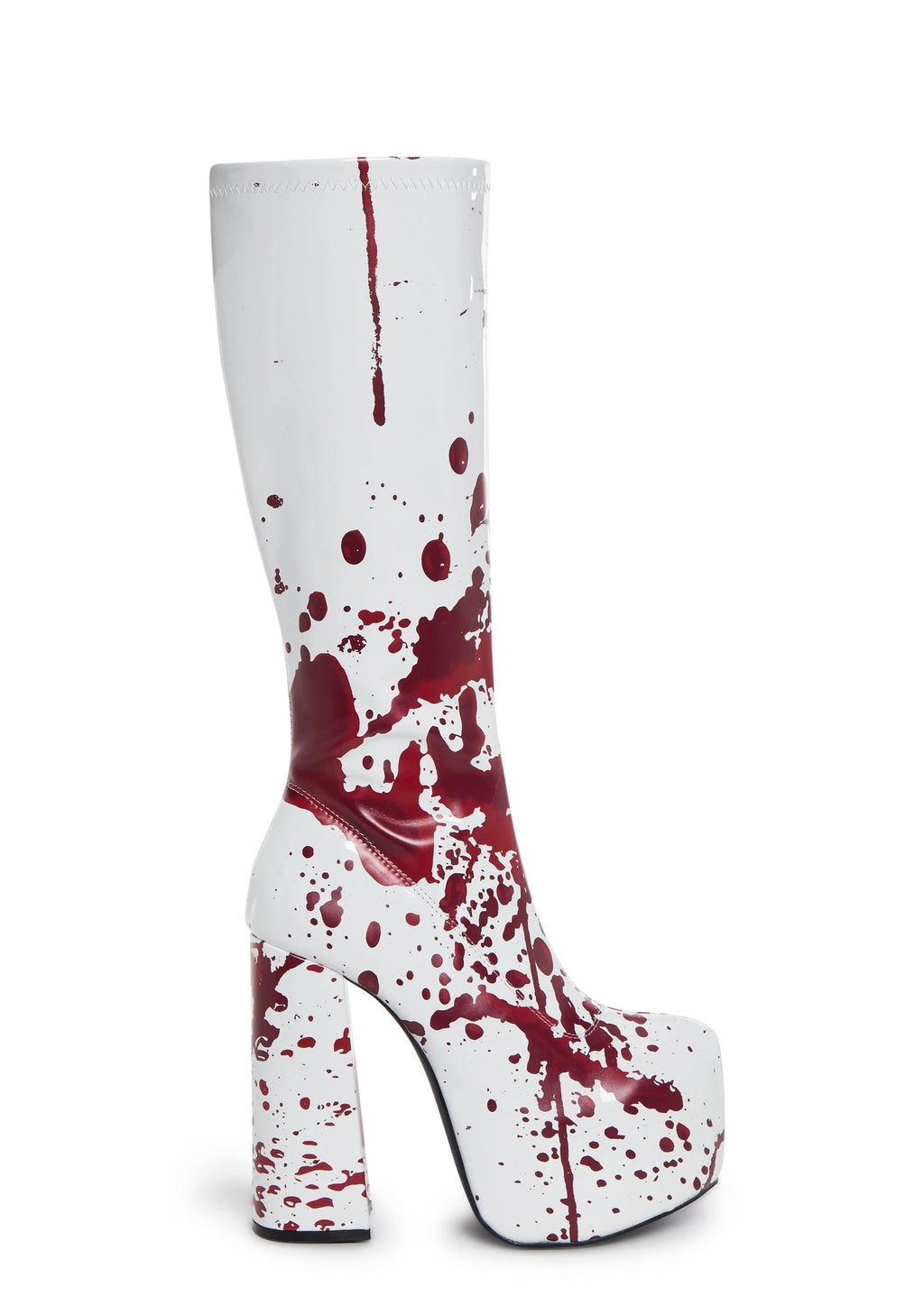 Knee-High Platform Boots - White