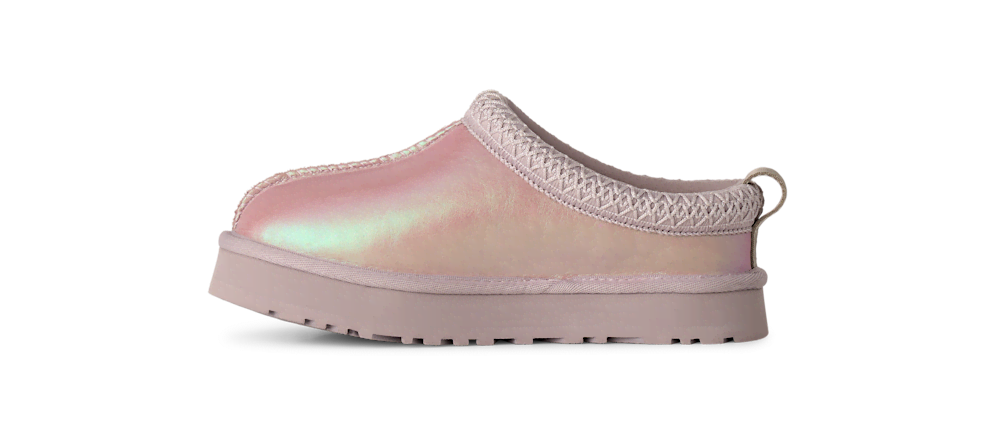 Kids' Iridescent Leather Platform Slippers