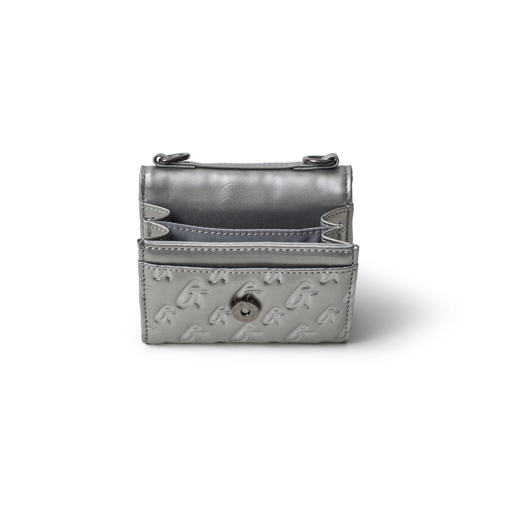 Chain Strap Wallet Crossbody - Platinum