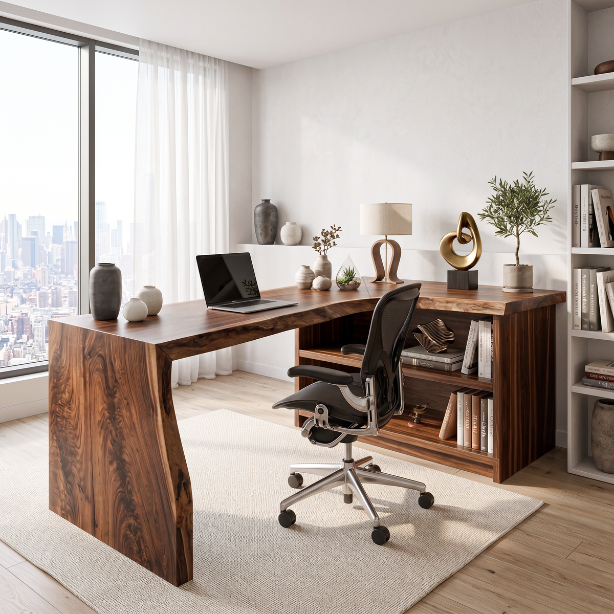 Modern L Shaped Desk For Workspace