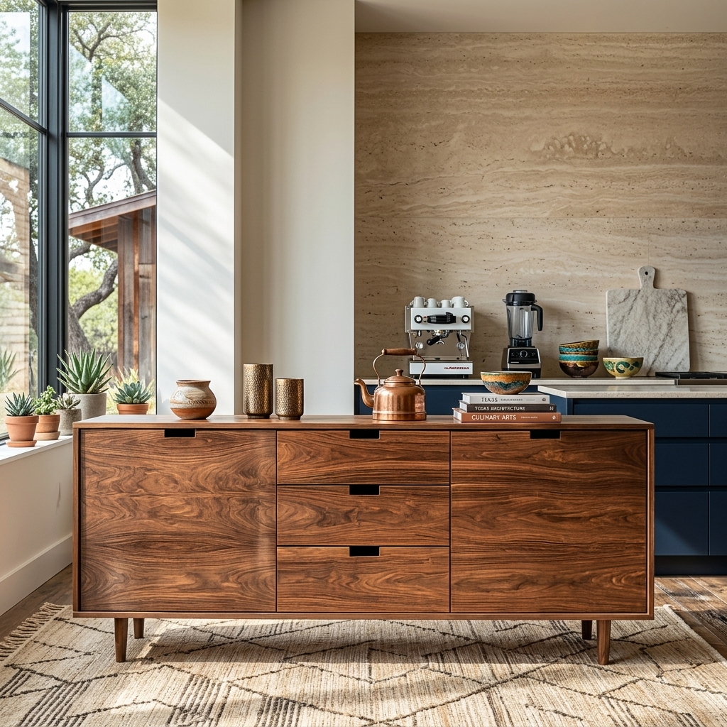 Contemporary Wooden Sideboard For Modern Living Room