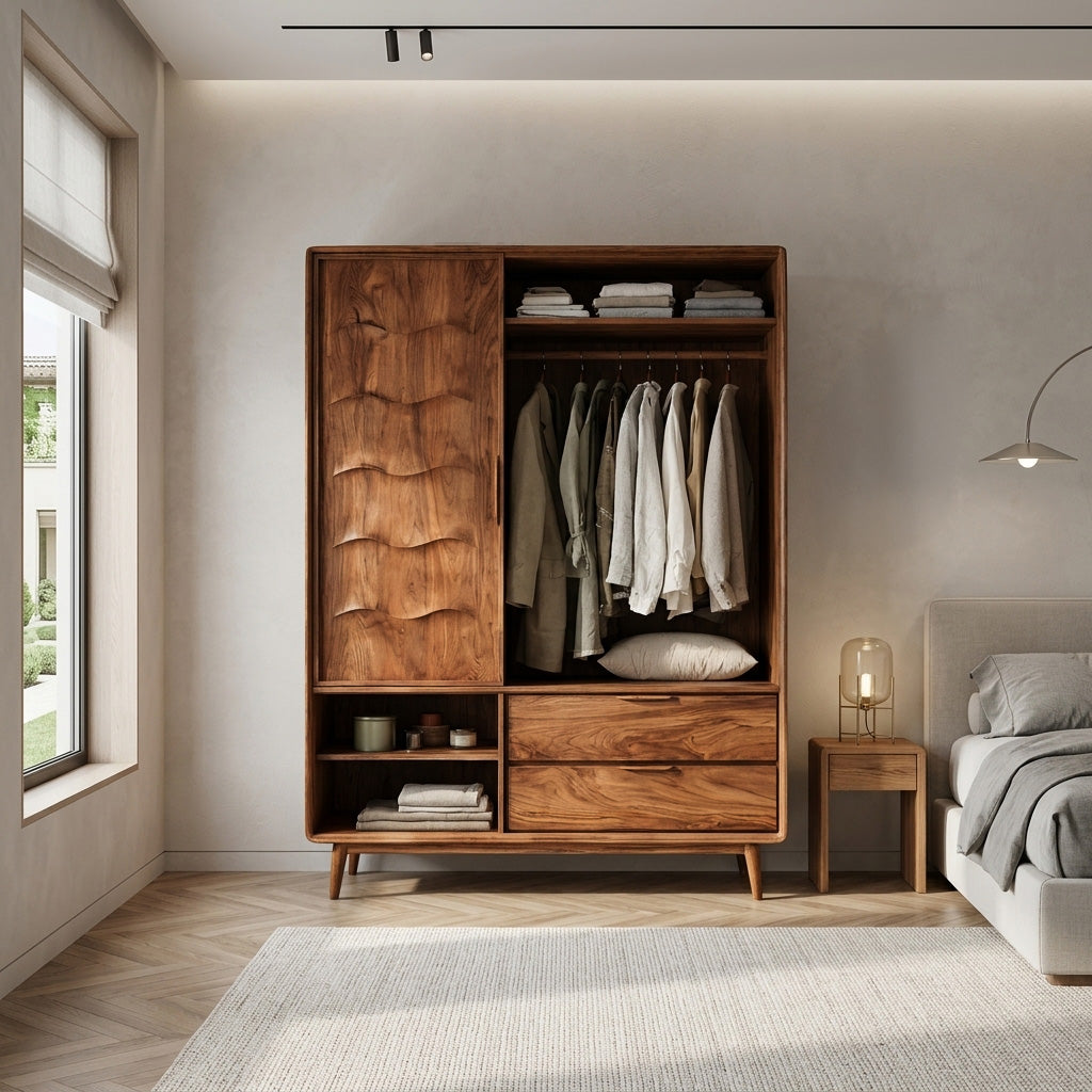 Modern Wardrobe With Drawers For Bedroom
