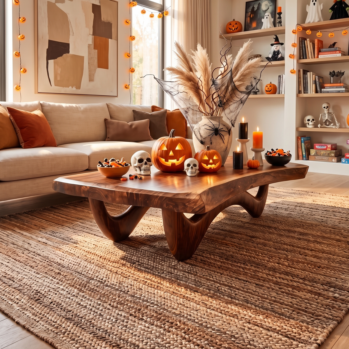 Modern Wooden Live Edge Coffee Table Furniture Decor Haunted Vibes