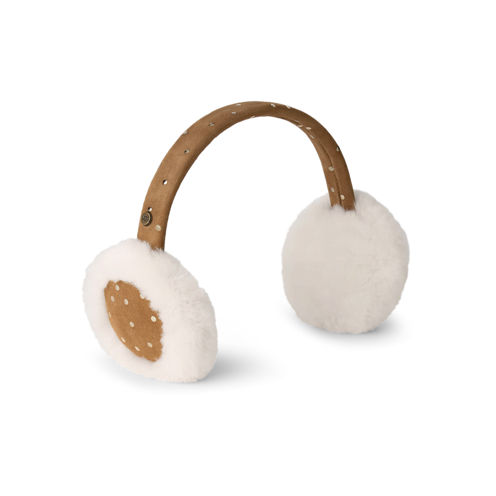 Kids' Shearling Dot Earmuffs - Chestnut