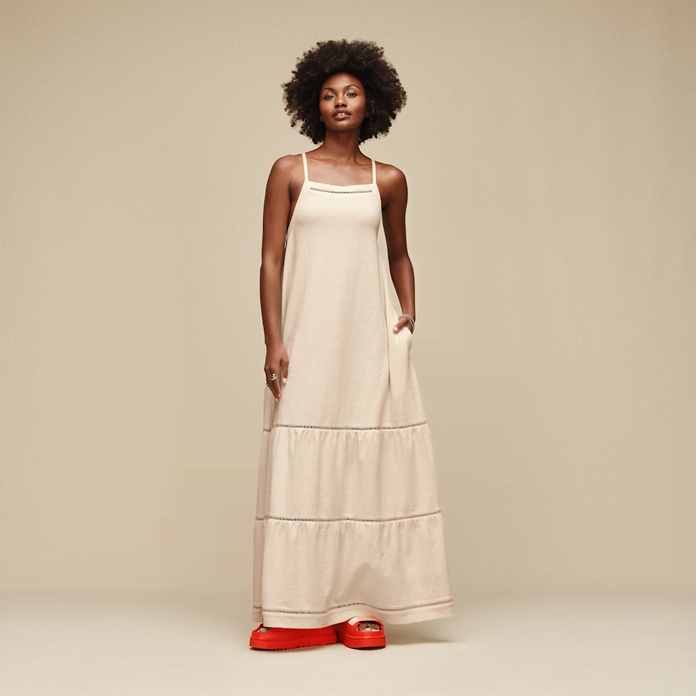 Women's Open-Back Maxi Tank Dress
