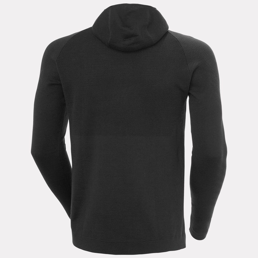Men's Merino Wool Base Layer Hoodie - Blue