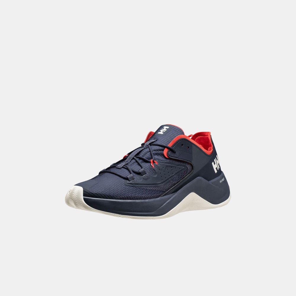 Men's Sailing Deck Shoes - Off-White Black