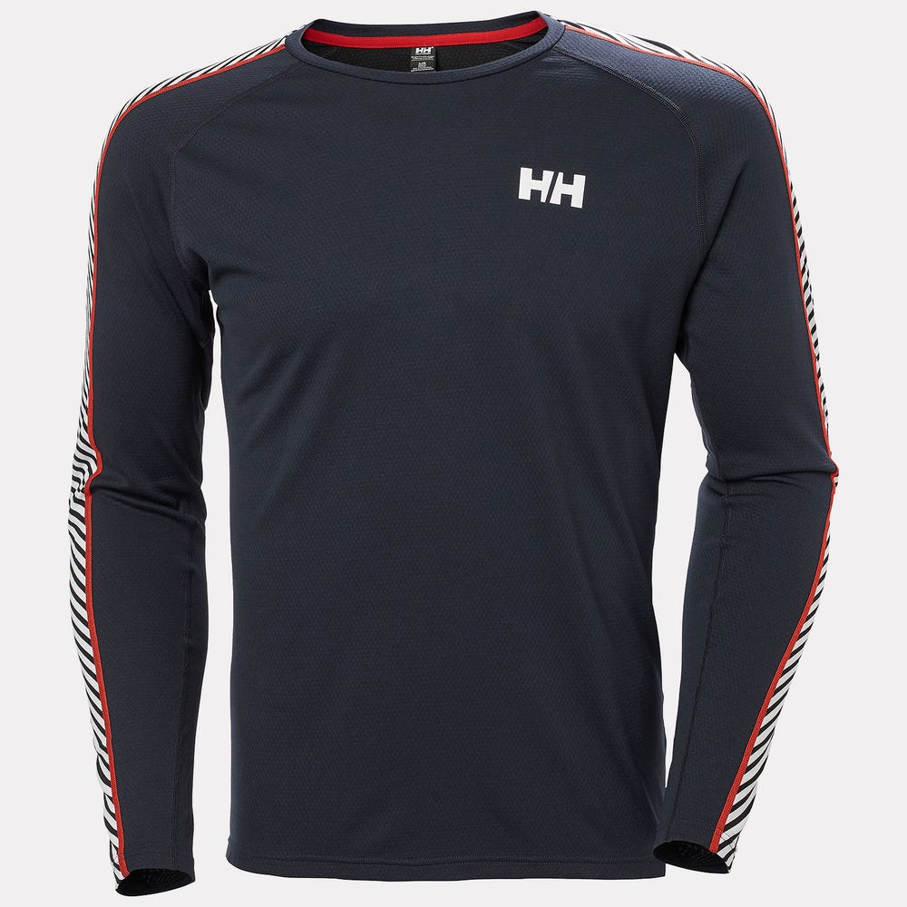Men's Striped Crew Base Layer Top