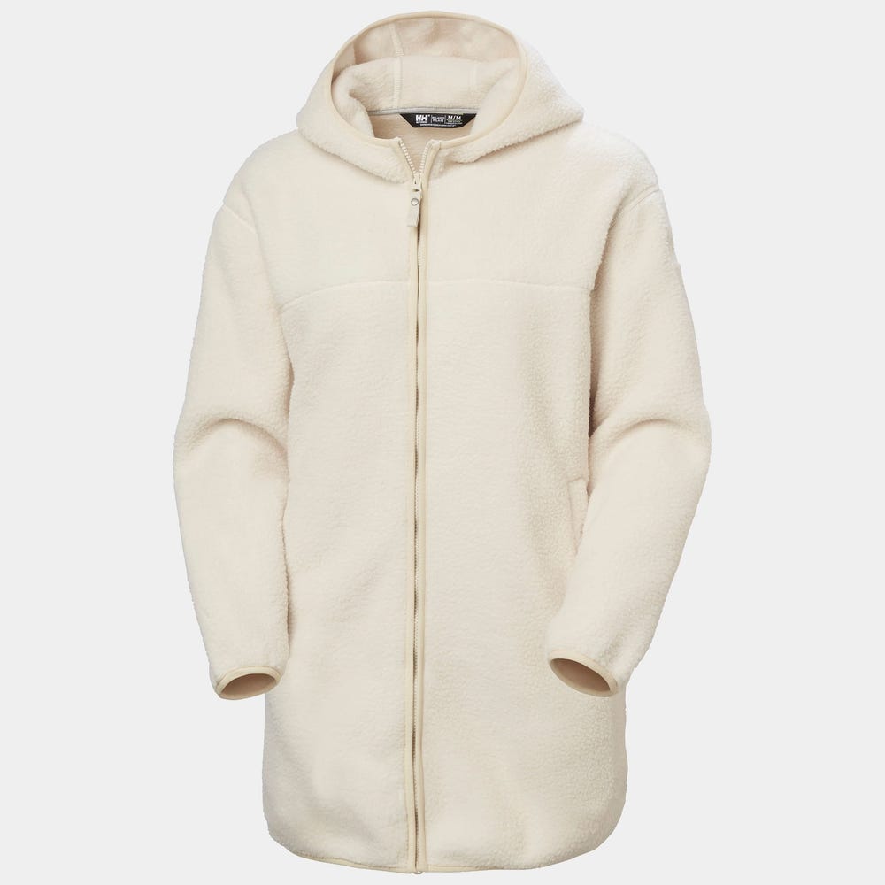 Women's Hooded Pile Fleece Jacket - Purple