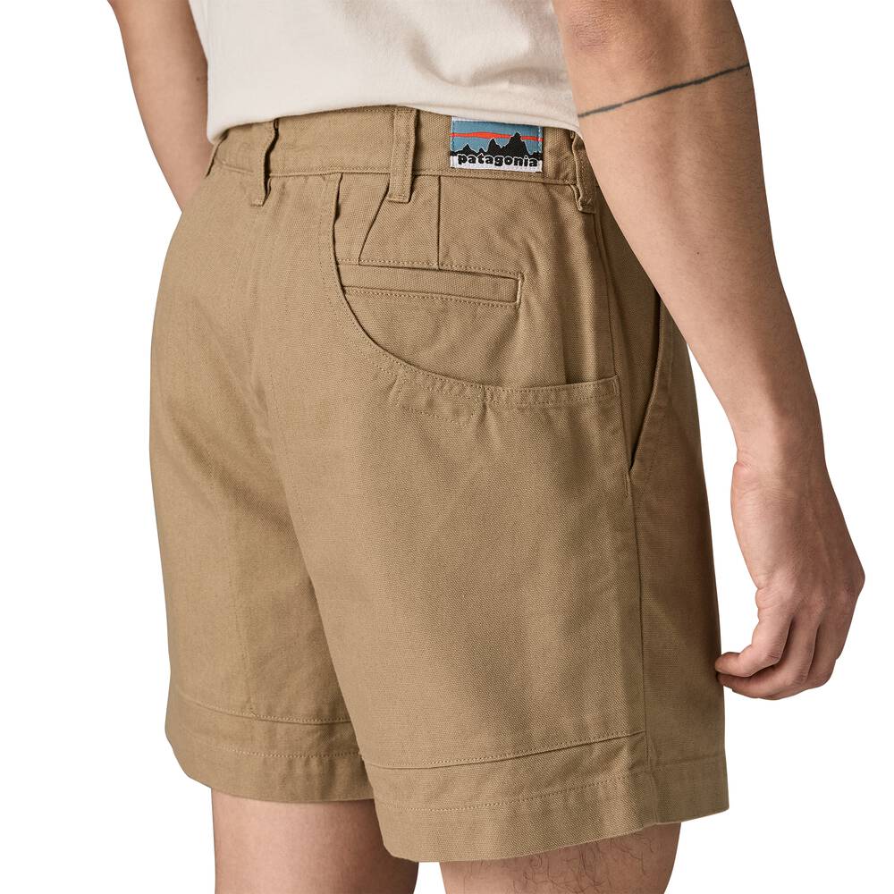 Men's Cotton Canvas Shorts, 5-Inch - Khaki
