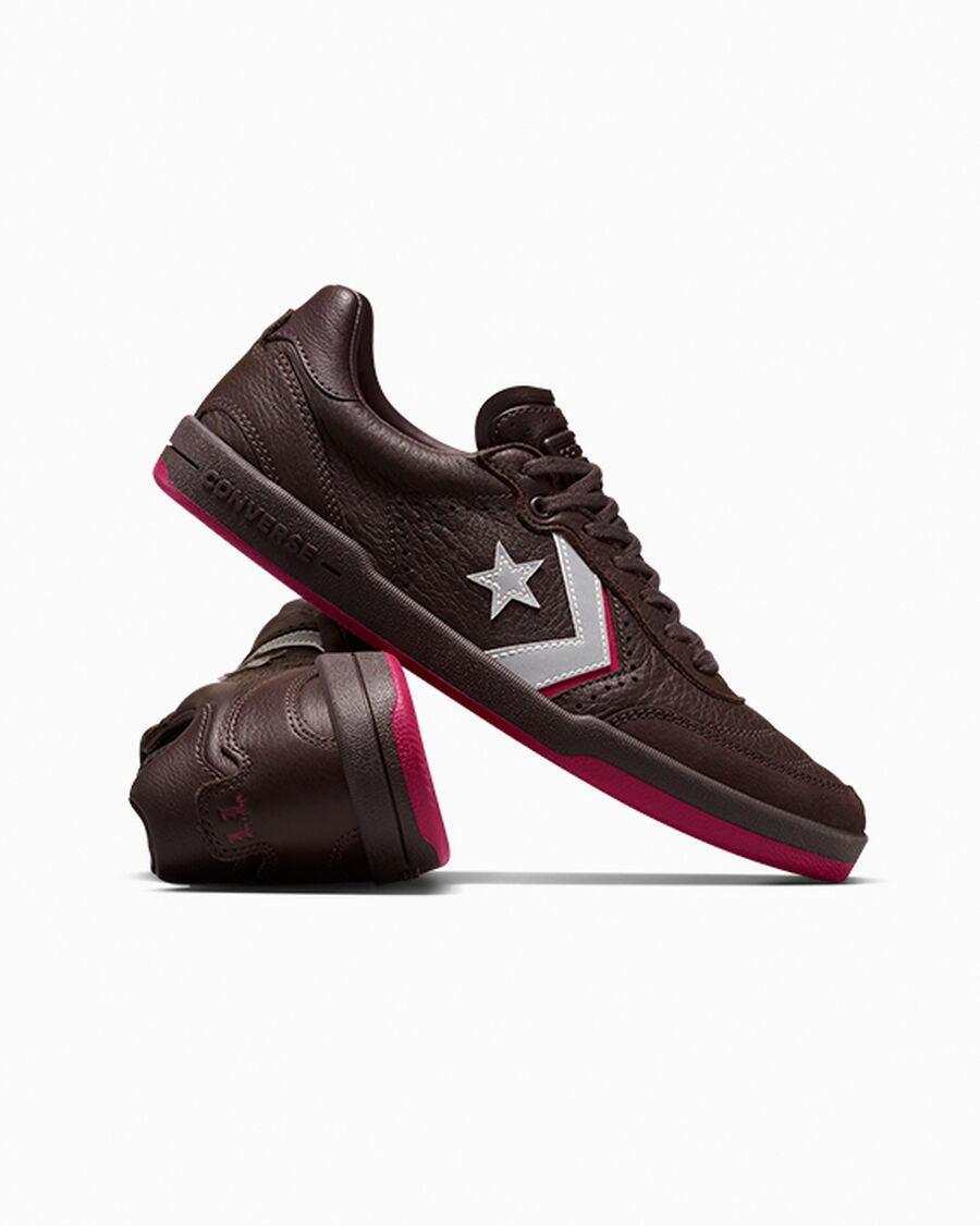 Leather And Suede Skate Low Top Sneakers