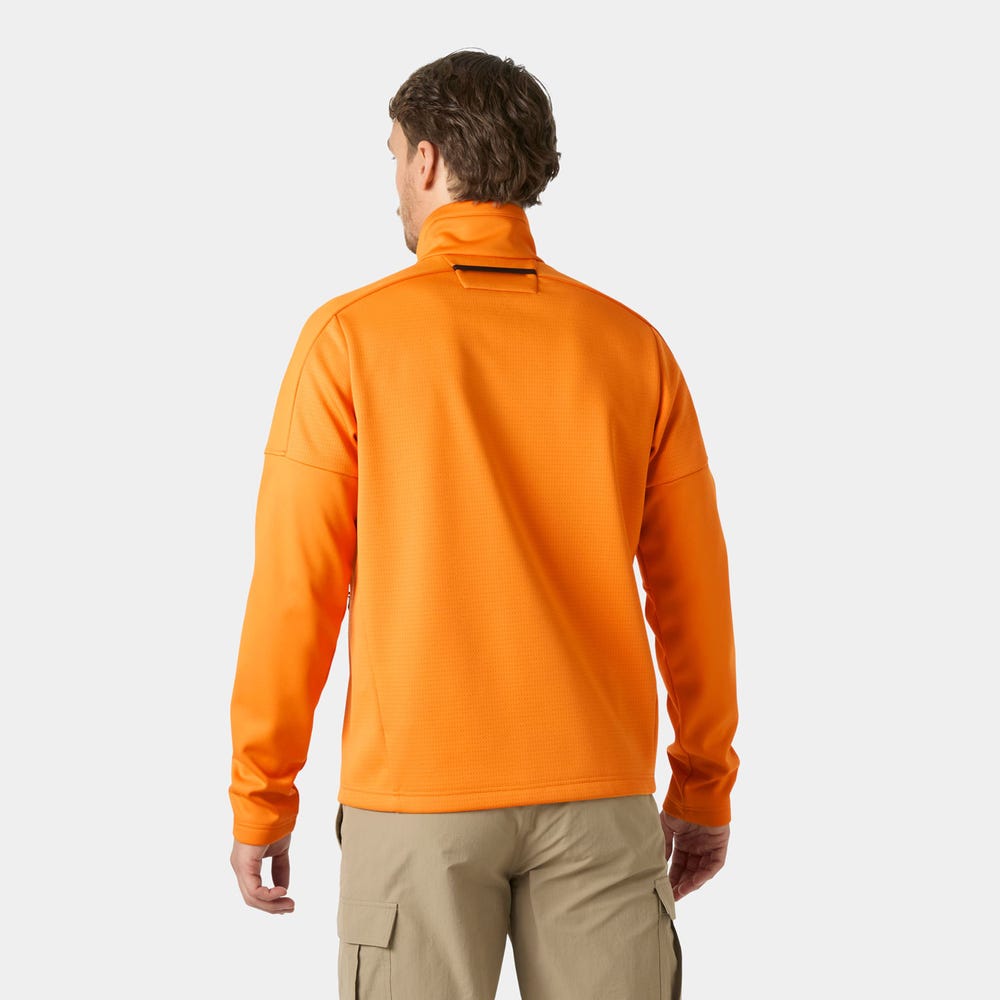 Men's Full-Zip Fleece Jacket - Orange