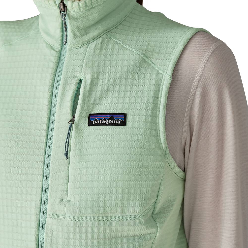 Women's Stretch Grid Fleece Vest - White
