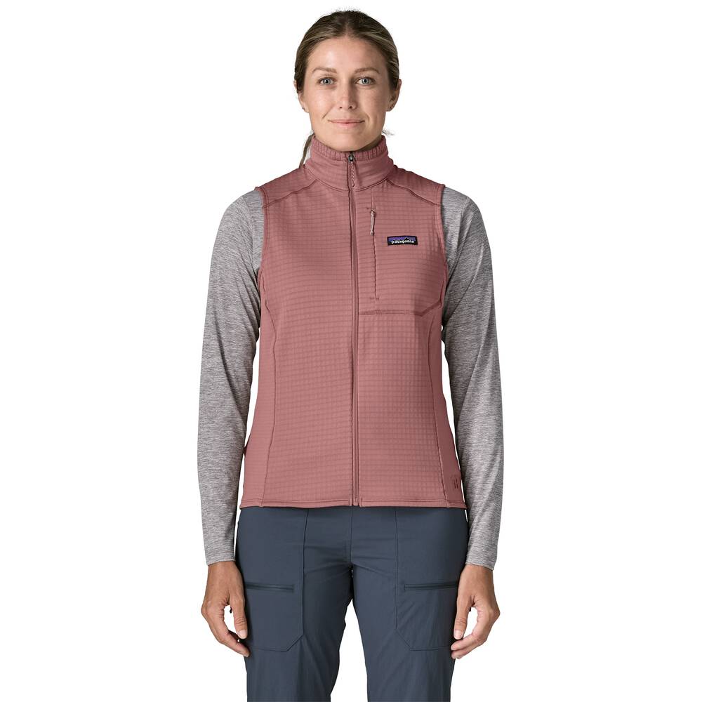 Women's Stretch Grid Fleece Vest - White