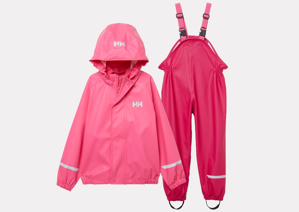 Kids' Waterproof Jacket And Bib Rain Set - Yellow