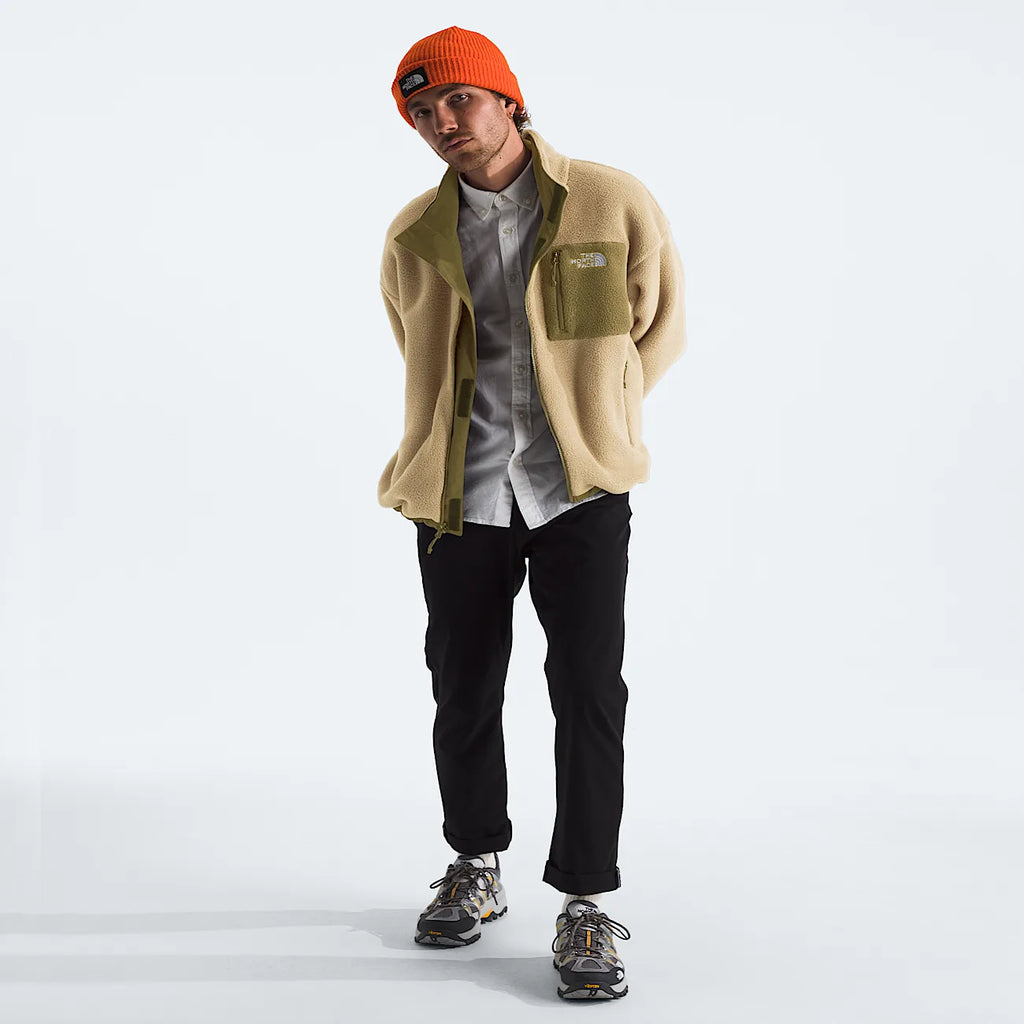 Men's Reversible Fleece Jacket - Khaki