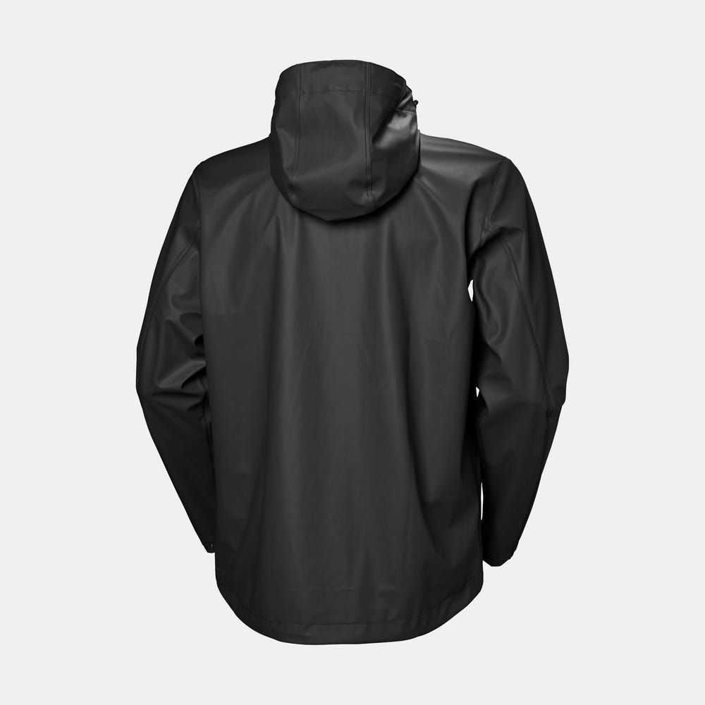 Men's Waterproof PU Rain Jacket - Dark Green