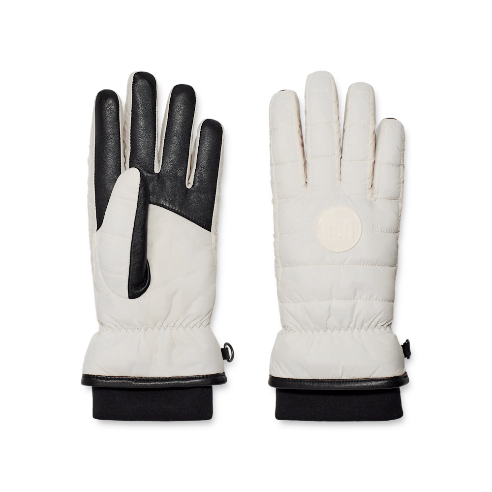 Women's Water-Resistant Quilted Leather Palm Gloves
