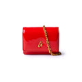 Mirrored Wallet With Chain - Red