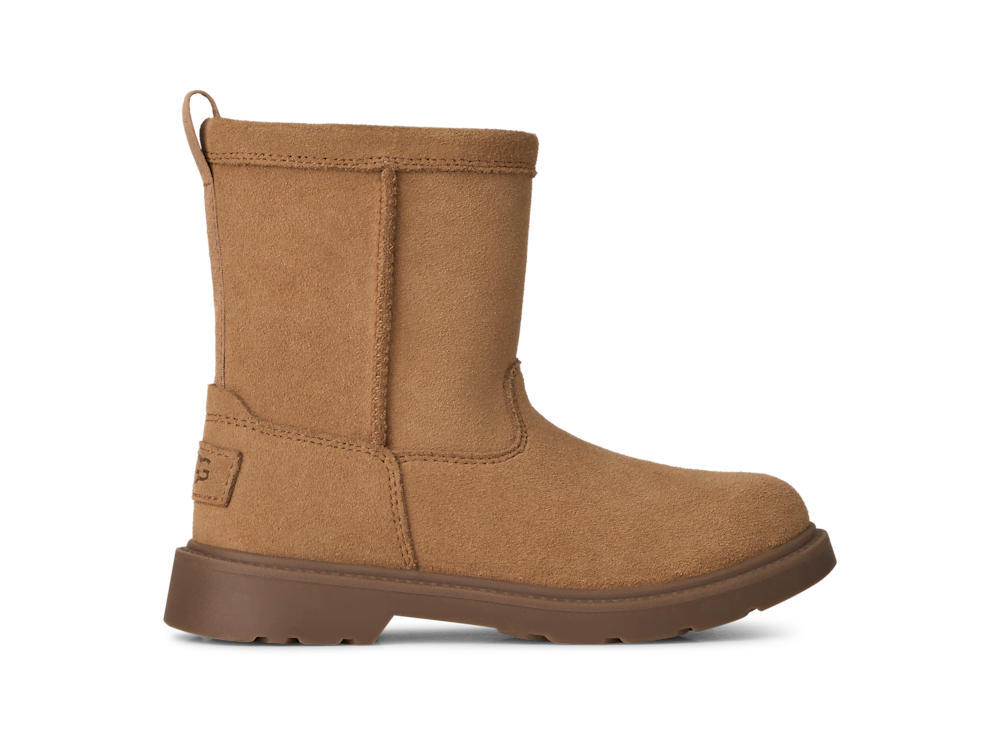 Kids' Waterproof Suede Side-Zip Boot - Chestnut