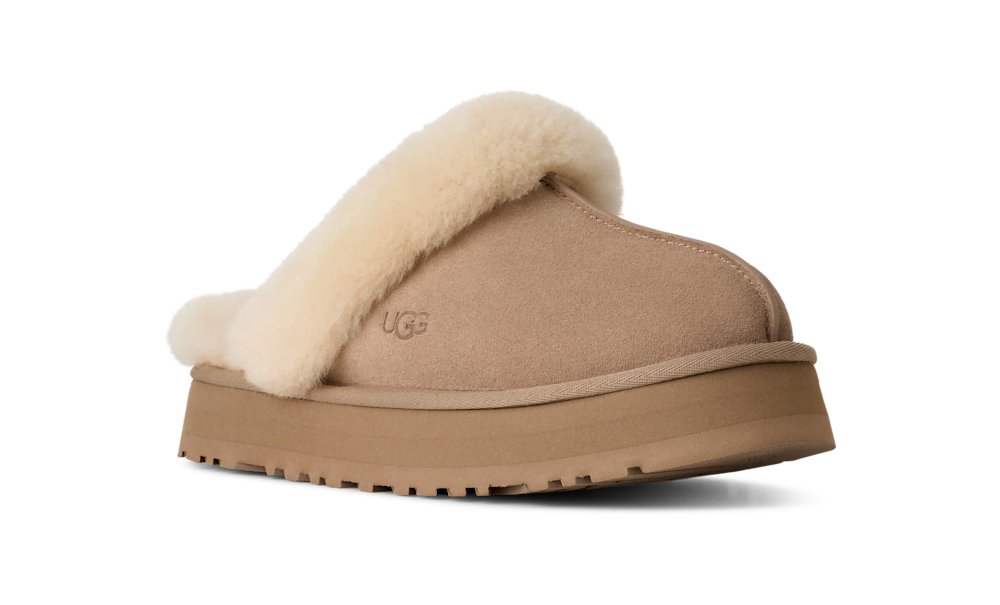 Women's Suede Platform Slipper - Brown