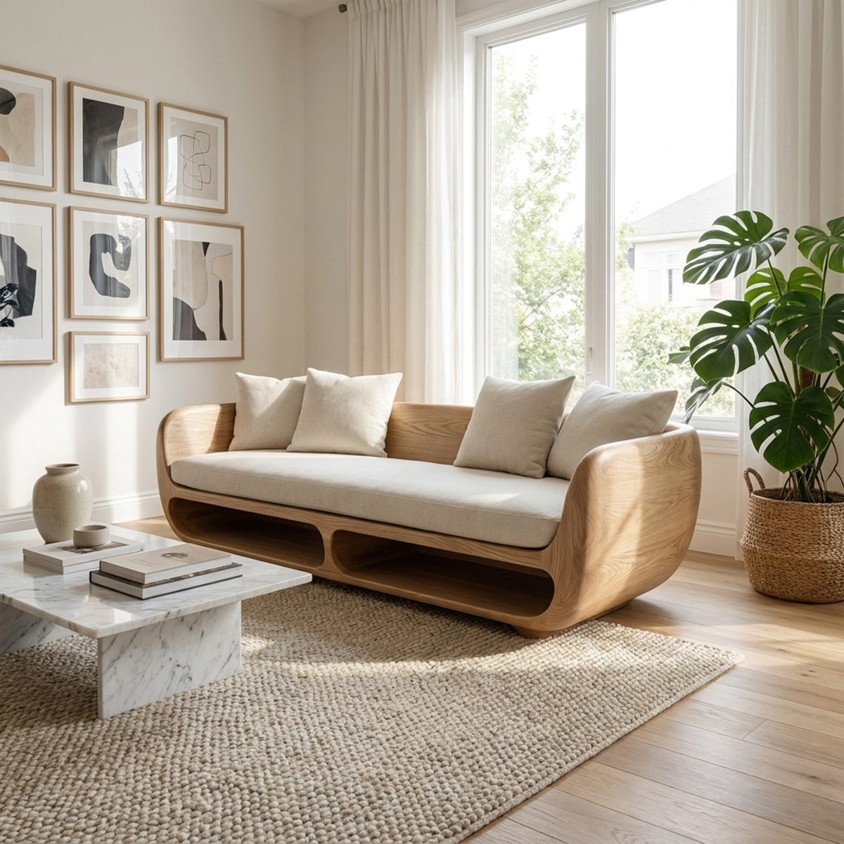 Rustic Sculptural Sofa Table