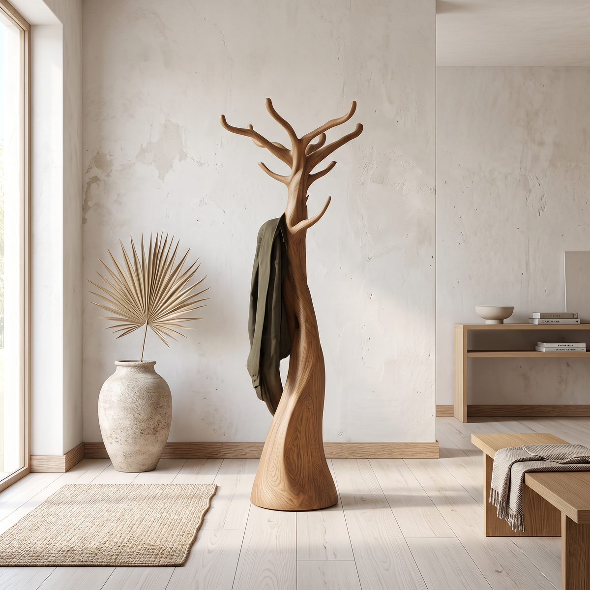 Rustic Tree Coat Stand Christmas Holiday Natural Room Display