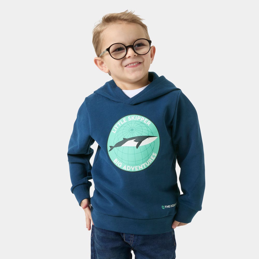 Kids' Organic Cotton Graphic Hoodie - Blue