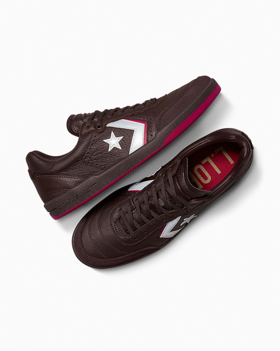 Leather And Suede Skate Low Top Sneakers