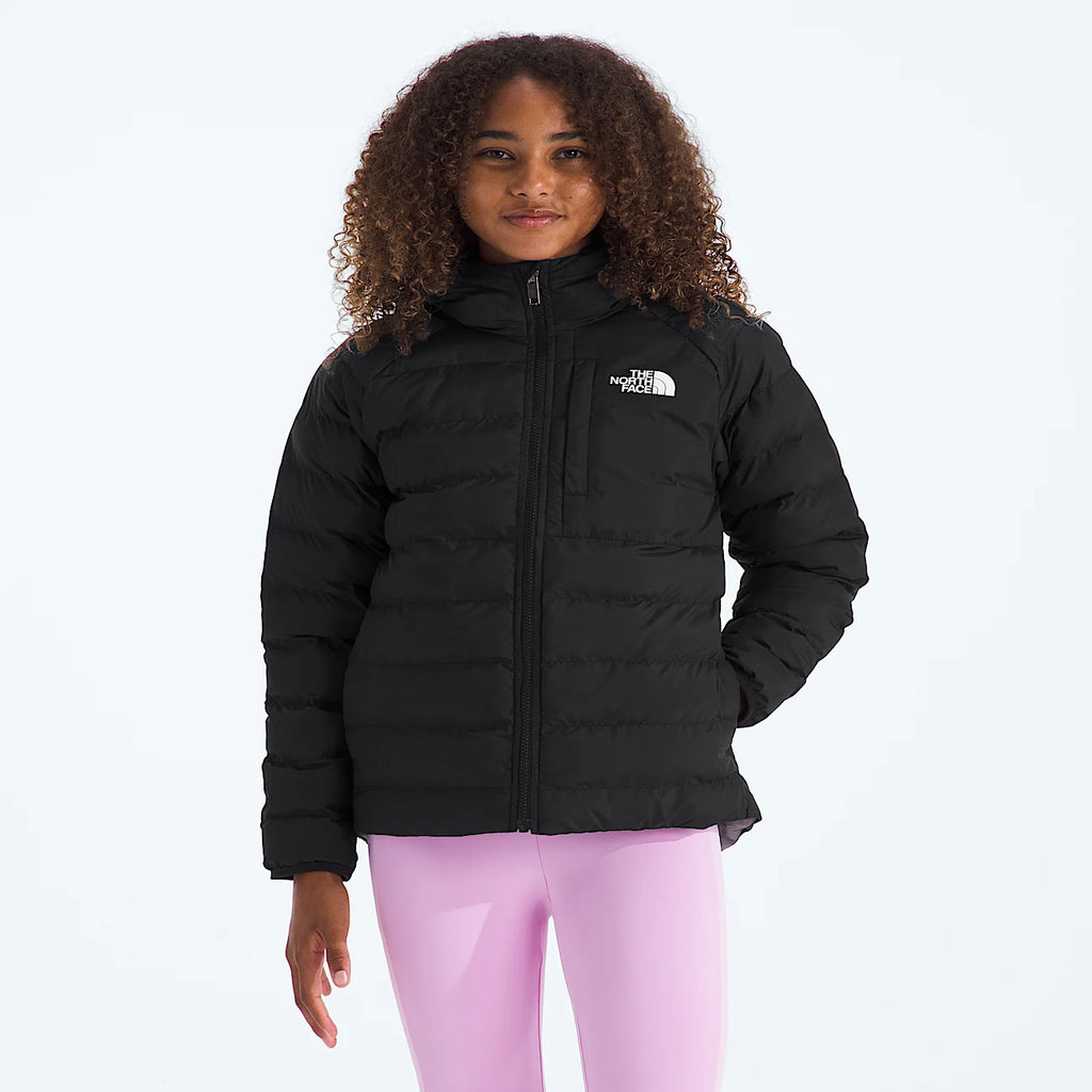 Girls' Reversible Hooded Jacket - Black Gray