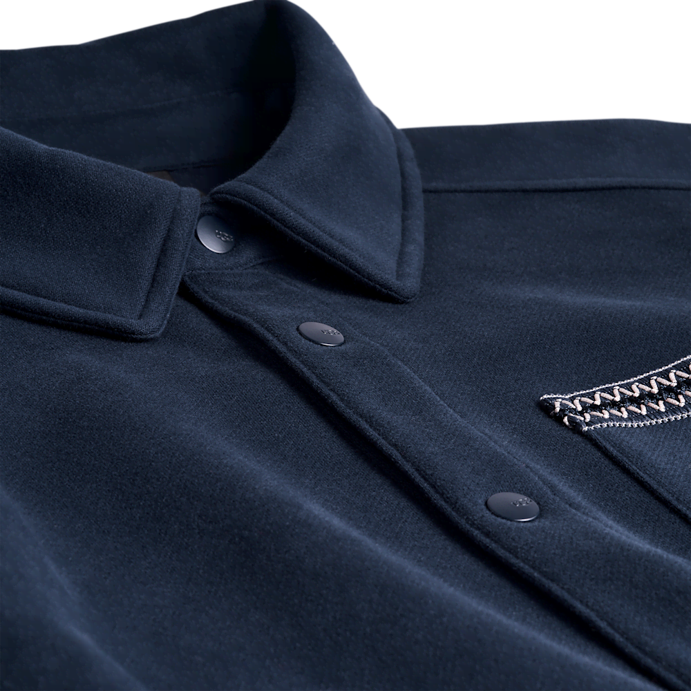 Men's Relaxed Button-Up Shirt Jacket - Heather