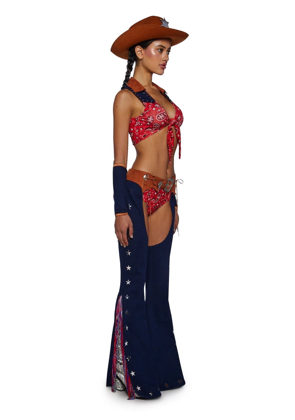 Denim Cowgirl Costume Set - Dark Blue