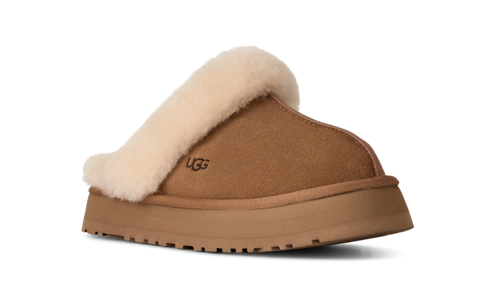 Women's Suede Platform Slipper - Brown