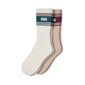 Women's Striped Crew Socks - 2 Pack