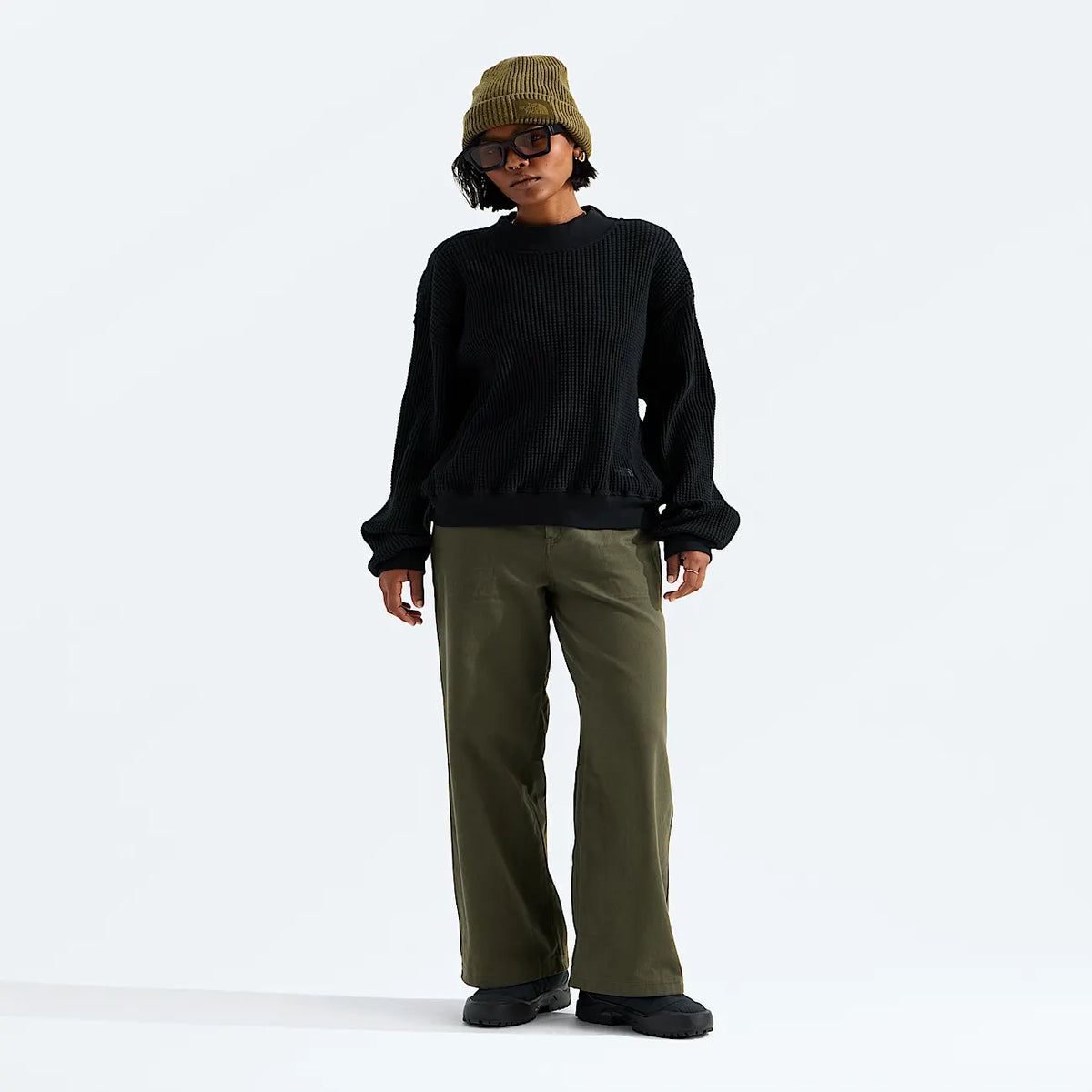 Women's Mock-Neck Top - Black