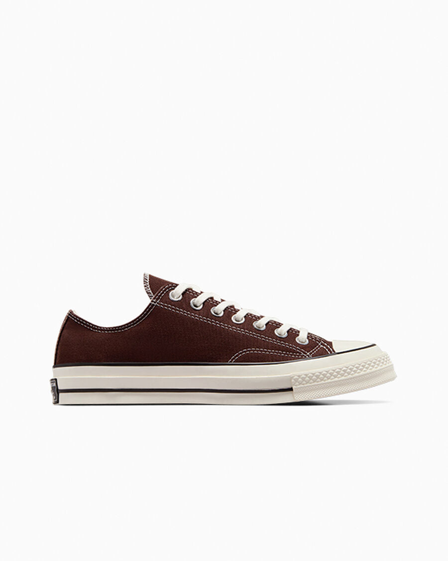 Canvas Low Top Sneakers - Brown - Dark Root Brown Brown/Egret/Black
