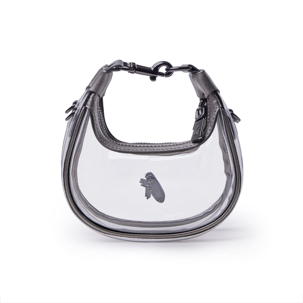 Clear PVC Mini Hobo Bag - Platinum