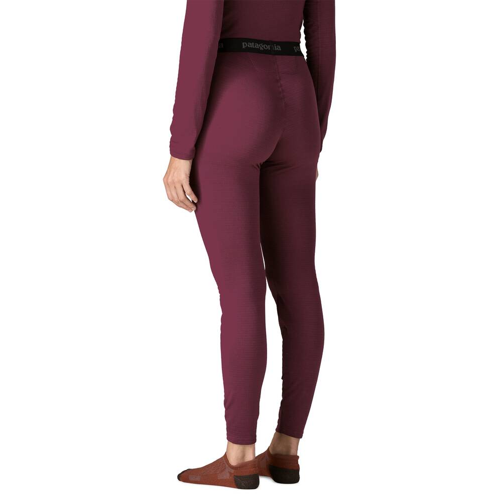 Women's Grid Fleece Base Layer Bottoms - Black