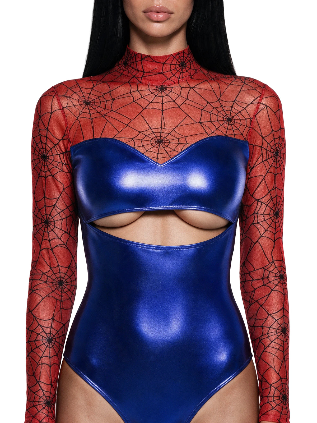 Blue Web Print Hero Costume