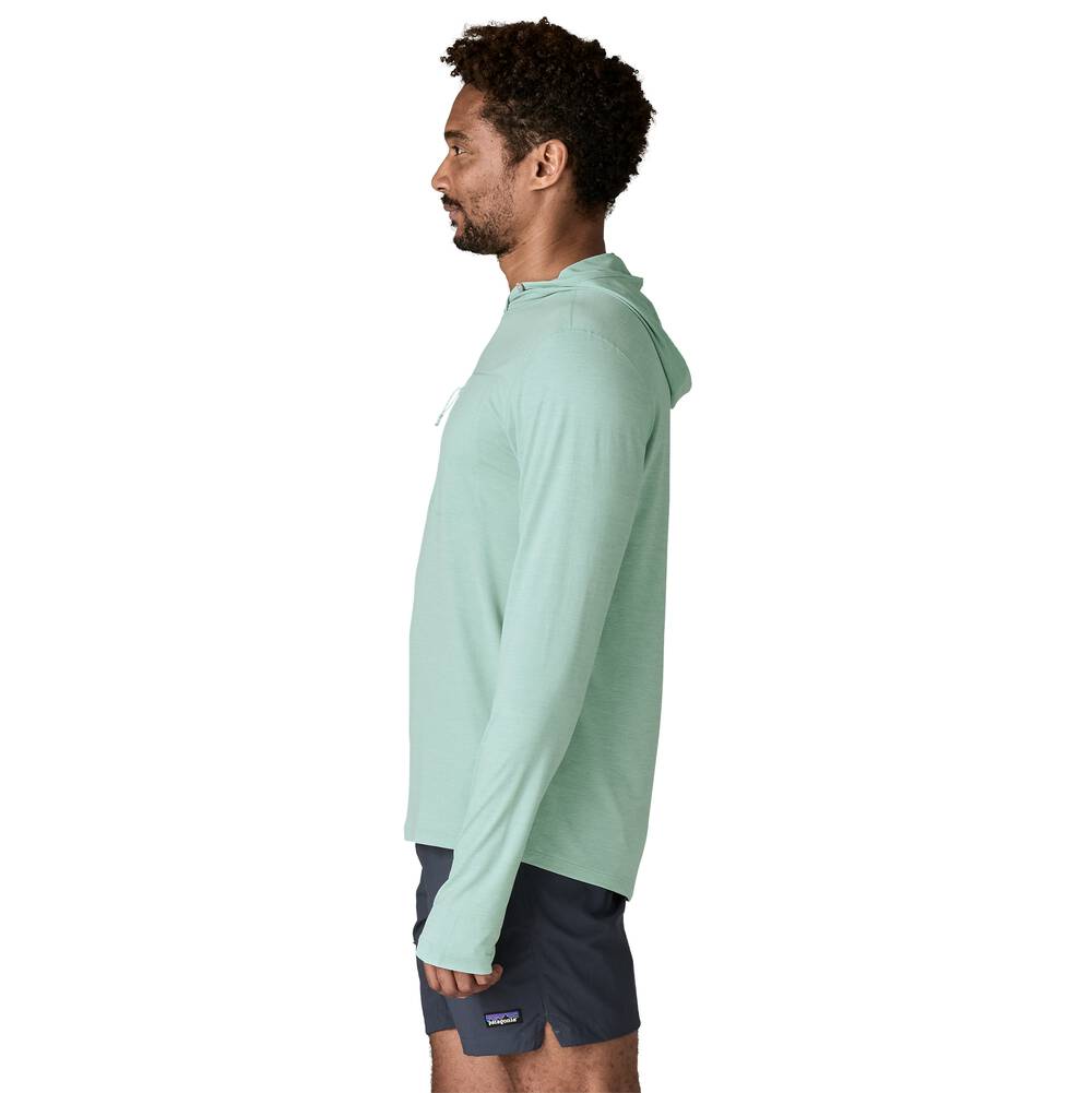 Men's UPF 40+ Sun Hooded Shirt - Aqua
